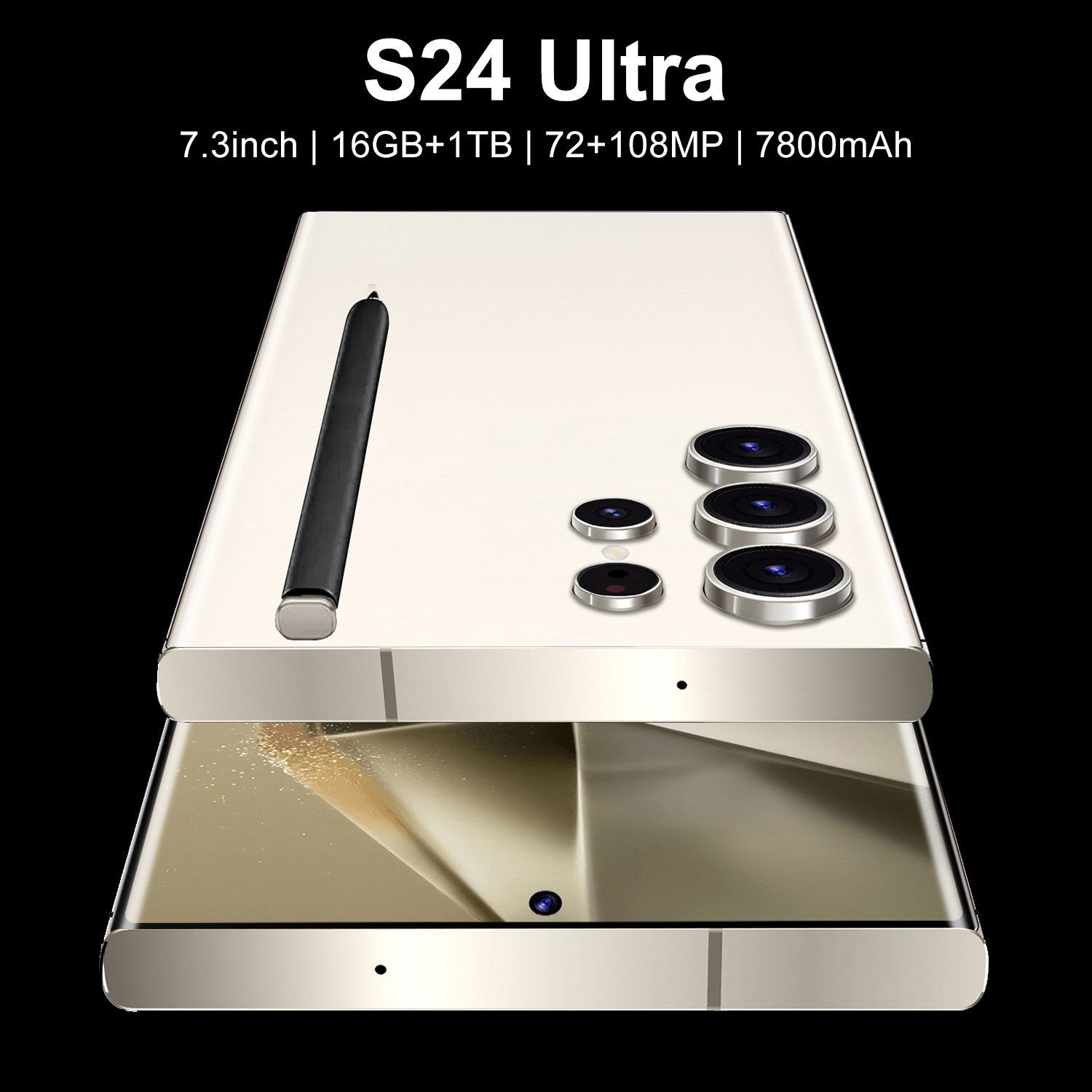 s24 Ultra 7.3 Inch High Definition Pixel Large Screen Android 13 All In One Video Game Wireless Network Low Cost 5G Mobile Phone